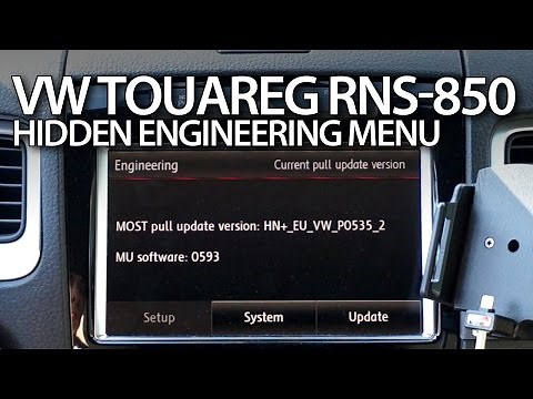 VW Touareg RNS-850 hidden engineering menu (firmware update)