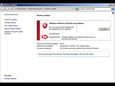 Windows 7 não atualiza - erro update 80072EE2 ( leia descrição )