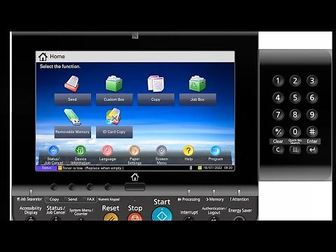 Kyocera TASKalfa Operation panel Remote With VNC viewer.