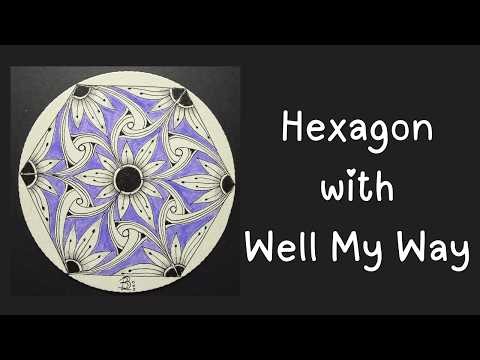 Hexagon Zendala with Well My Way by CZT Carla Jooren