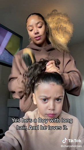 Yes im a boy with long hair #boyswithlonghair #boys #son #mum #mumandson #boymum #hairtutorial #curlyhairtutorial #mumlife #fy #fyp #road20k