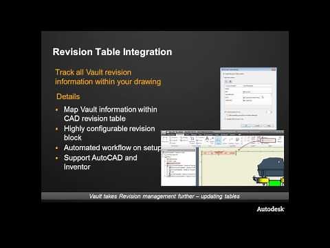 Autodesk Vault Revision Table Integration
