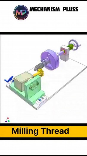 Mechanism ! 3d ! Mecnical on Instagram: "Milling thread mechanism #physics #usa #experiment #uk #knowledge #science #mechanism #mechanic #study #learning"