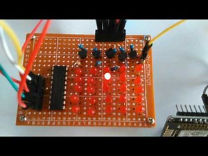 ESP8266: Controling a LED Matrix with two 74HC595