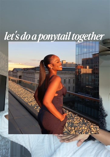 Easy Mid High Ponytail Hairstyle Tutorial