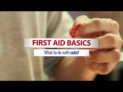 Basic first aid treatment for bleeding cuts