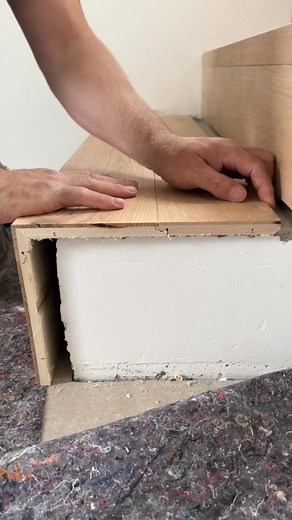 Making step edges from parquet 🤩 #Parquet #Flooring #HomeImprovement #diy | Thomas Perez