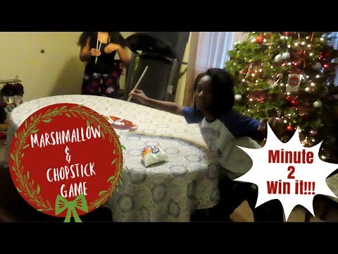 Minute to win it: Marshmallow and Chopsticks Game!
