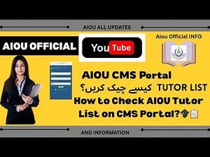 How to Check AIOU Tutor List from CMS