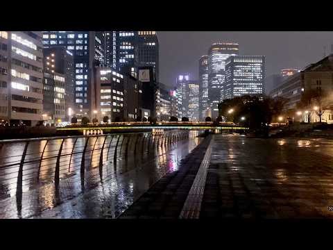 Osaka Night Walk | Rainy Nakanoshima | City Reflections