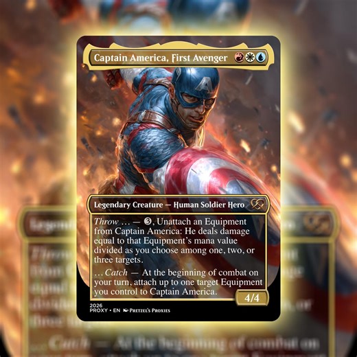 Captain America, First Avenger | Marvel Commander | MTG Proxy - Etsy
