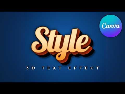 How to Create 3D Text in Canva! | Cool & Easy 3D Text Effects 🔥