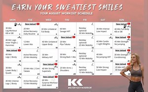 fitness_kaykay | 8月官方课表 Earn Your Sweatiest Smiles August Workout（更新至0810）