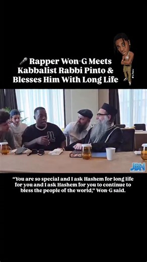 Jewish Breaking News on Instagram: "🎤 Rapper Won-G Meets Kabbalist Rabbi Pinto & Blesses Him With Long Life Rapper and philanthropist Won-G met with Rabbi Yoshiyahu Pinto to receive a blessing annd ended up blessing the rabbi as he recounted the stunning scene he encountered outside the rabbi’s New York hotel. “You are so special and I ask Hashem for long life for you and I ask Hashem for you to continue to bless the people of the world,” Won-G said. Won G’s visit comes at a time when se