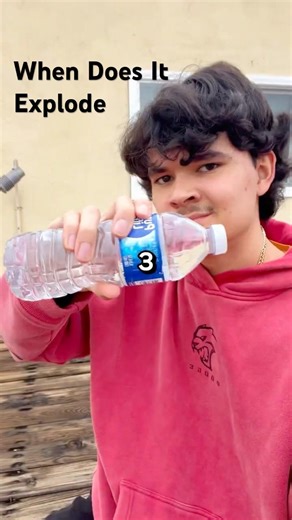 At What Hight Does A Water Bottle Explode💥 #science