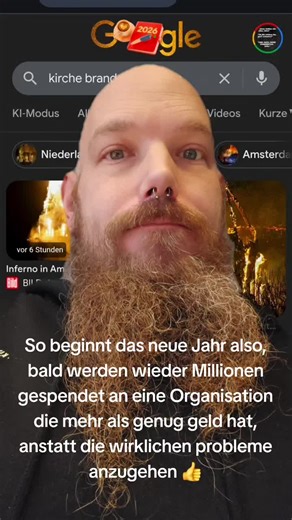 Man kann von Kirche halten was man möchte, architektonisch sind Kirchen auf jeden Fall erhaltenswert, ABER eine Organisation die nicht nur durch Steuern und Abgaben mehr als genug Geld hat, dann finanziell unterstützen zu müssen zeigt genau was ich von Kirche halte. #kirche #brand #opferrolle