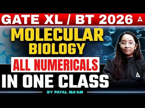 GATE XL/ BT 2026 | GATE 2026 Molecular Biology All Numericals In One Class By Payal Mam
