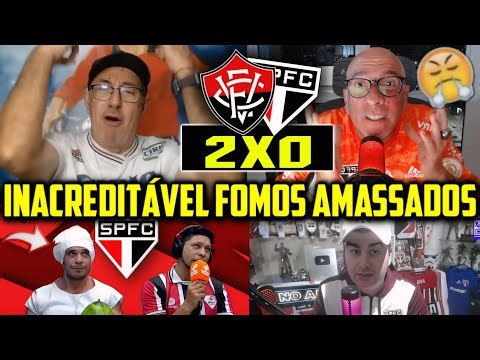 VAMOS RIR! REAÇÕES DOS SÃO PAULINOS DESCONTROLADOS APÓS DERROTA! REACT VITÓRIA 2X0 SÃO PAULO