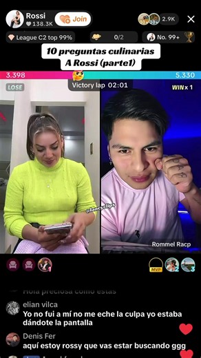 10 preguntas culinarias A Rossi (parte1) @Rossi @Rommel Racp #fyp #ecuador🇪🇨 #lancyclips #rommel