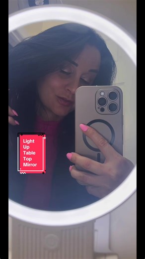 This tabletop light up mirror is the perfect solution for doing your makeup either at home or on the go! It’s portable and all you have to go is give it a charge!it has warm and cool lighting. And also a magnifying side!💙💙On Sale Now!!💙💙🚨🚨Click the shopping cart to order!💙💙🚨🚨 #auxmirtravelmirror #auxmirlightedmirror #lightedtabletopmirror #desktopmirror #tiktokshopfebruaryrestock