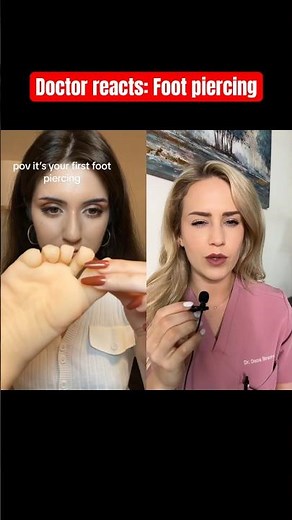 Doctor reacts: foot piercing asmr