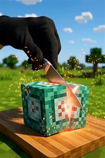 Satisfying Chain Command Block Cutting ✂️💫#shorts