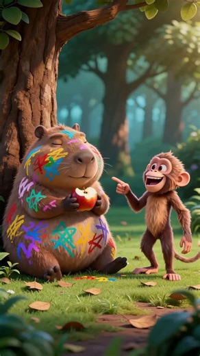 NEVER make a Capybara angry! 😡🐒 The Monkey went too far! #shorts