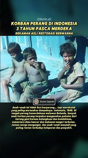 Korban Perang Kemerdekaan di Indonesia tahun 1948 #sejarahindonesia #merdeka #kemiskinan #tempodulu