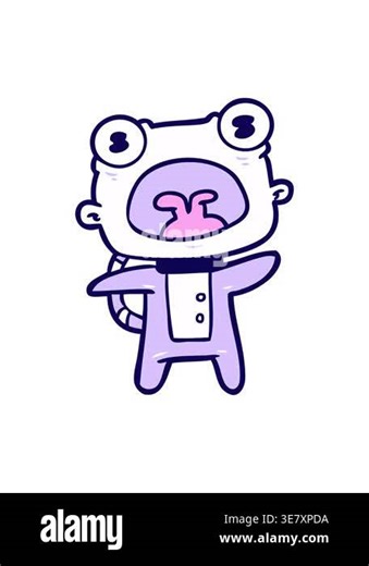 neon light effect animation of cartoon weird alien Stock Video Footage - Alamy