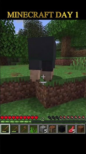 minecraft survival day 1 | #minecraft #viral #shortsfeed