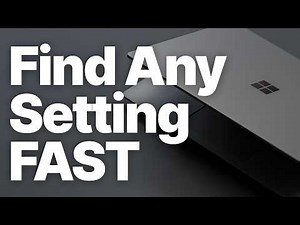 How to Find Any Setting Fast in Windows 11 (Like... Really FAST)