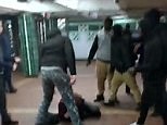 Massive brawl breaks out at subway station in Philadelphia