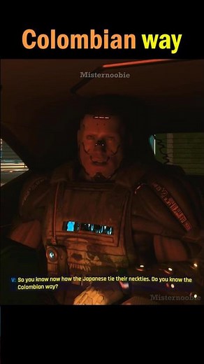 Tying a Necktie, the Colombian Way 💀 #cyberpunk2077 #cyberpunk