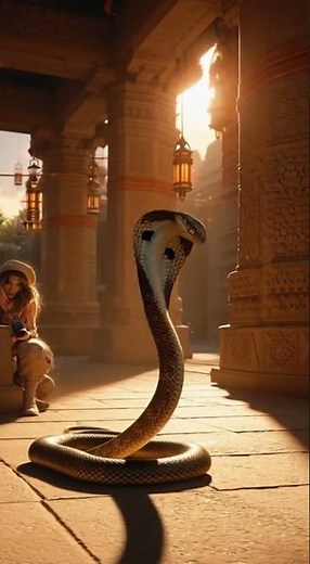 Cobra Dancing in Temple Courtyard 🐍💃 | Mythical Moves!