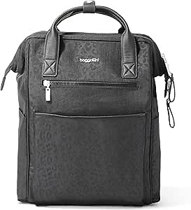 Baggallini Soho Backpack Black Cheetah