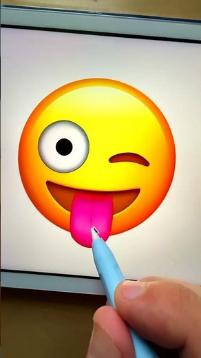 😜👅 Winking Face With Tongue Emoji #creative #emoji #procreate