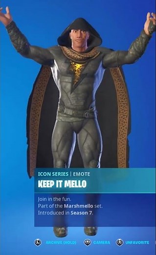 KEEP IT MELLO - BLACK ADAM SKIN Showcase with All Fortnite Dances & Emotes