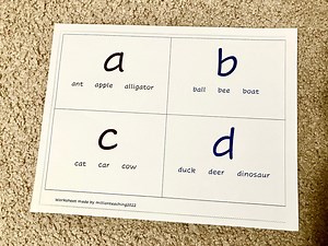 Printable Lowercase Alphabet Letters and Beginning Sound Words, Worksheet, Printable. Lowercase Letters, Beginning Letter Words - Etsy UK