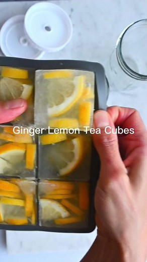 Freeze and Enjoy: Ginger Lemon Tea Ice Cubes