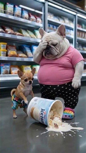French Bulldog Steals Chihuahua’s Ice Cream 😂 | Funny Dog Video