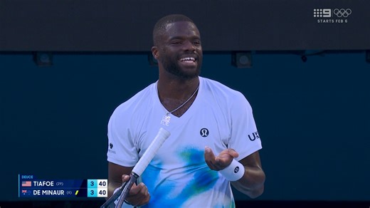 Tiafoe blows first break point