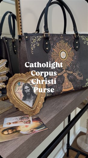 VANESSA DASILVA MORAIS on Instagram: "Last weekend I got to carry my favorite part of my faith reflected on this purse from @catholight_brand … I was FASCINATED by the Eucharistic miracles which are undeniable and Jesus doubling down when He says this is His true body! It is why I’ll remain Catholic for life. This purse got so many compliments! Even while I shopped but definitely at church! lol Use my discount code for 20% off if you go purse shopping! (Guys, they have a Sacred Heart tiny purse 