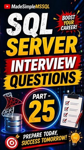 SQL Server Interview Questions | #sql #learnsql #database | Made Simple MSSQL