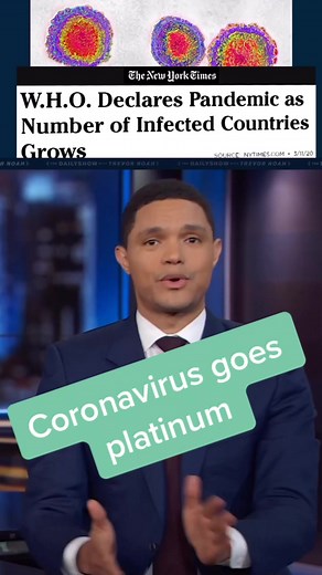 Coronavirus goes platinum #foryoupage #fyp #dailyshow #coronavirus