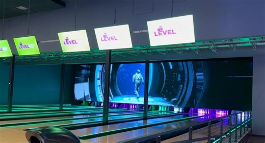 Have you experienced our new bowling and video wall in O’Fallon? It’s a must see! | Level Up Entertainment - O'Fallon, MO