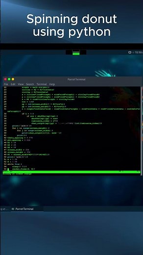 Spinning Donut in Python — Classic Code Magic 🍩✨