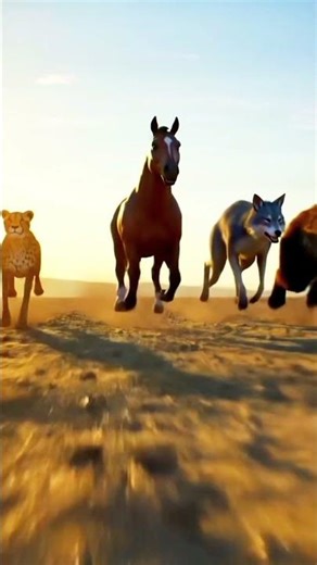 5 Animals Racing in Real Life | Super Fast Animal Race|#AnimalRace #AIRender #AIVideo #jungleanimals