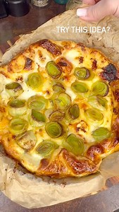 It’s got to be good day when you have left over cheese and you turn it into a Tart! Cheese Galette with Leeks 1 sheet puff pastry 500g any cheese I used Jarlsberg, Cheddar with chilli and Mozzarella 1 tablespoon thyme 2 cloves garlic 2 teaspoons honey 1 egg 2 leeks sautéd in a little butter Preheat the oven to 220°C Lay the pastry flat on a parchment/baking sheet lined 10-12 inch baking dish. Pile the cheese in the centre. Mix the thyme and garlic together then sprinkle over the cheese. Drizzle 