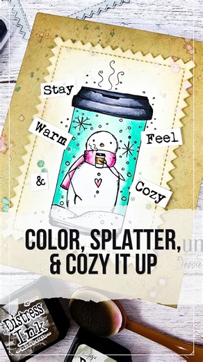 ☕️❄️ Nothing says cozy like a snowman on a coffee cup! Soft coloring, playful splatters, and warm winter hues come together for the sweetest handmade card moment. It’s a reminder that crafting really is self-care on chilly days. 💙 https://unitystamp.co/a87be6 #unitystampco #cardmaking #stampinginspiration #handmadecards #cozycrafts #wintercards #snowmancard #papercrafting #cardideas #stampingfun | Unity Stamp Company