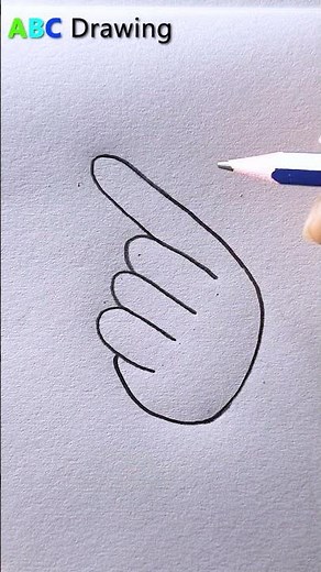 Simple Hand Heart Symbol Drawing | Easy Love Gesture Sketch